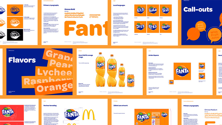 芬達(dá)（FANTA）標(biāo)志，芬達(dá)（FANTA）LOGO，芬達(dá)（FANTA）品牌形象設(shè)計(jì)，飲品包裝設(shè)計(jì)，飲品品牌設(shè)計(jì)