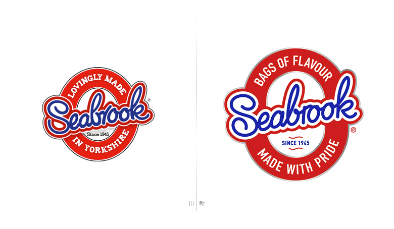 Seabrook薯片LOGO，Seabrook薯片標(biāo)志，知名薯片品牌設(shè)計，薯片品牌包裝設(shè)計，食品品牌形象設(shè)計