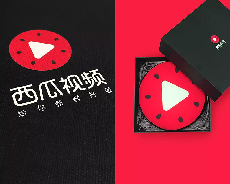 頭條視頻標志，西瓜視頻標志，西瓜視頻LOGO，西瓜視頻品牌設(shè)計，視頻形象設(shè)計
