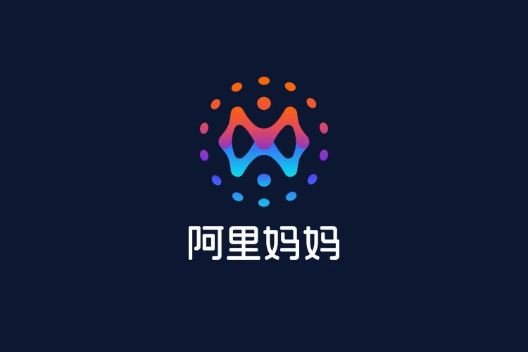 阿里媽媽LOGO，阿里媽媽標(biāo)志，阿里媽媽品牌形象設(shè)計(jì)