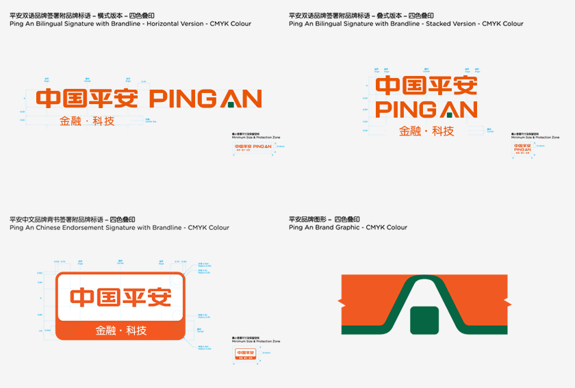 中國平安LOGO,中國平安標志,中國平安形象設計