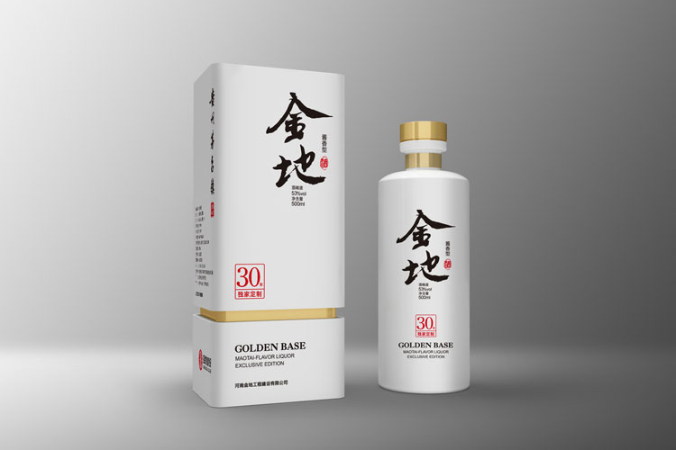 金地白酒包裝設(shè)計(jì),金地白酒瓶貼設(shè)計(jì),金地白酒品牌形象塑造