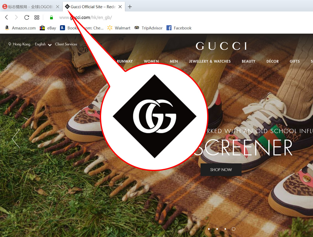 古馳（Gucci）LOGO,古馳（Gucci）標(biāo)志，古馳（Gucci）品牌形象設(shè)計(jì)
