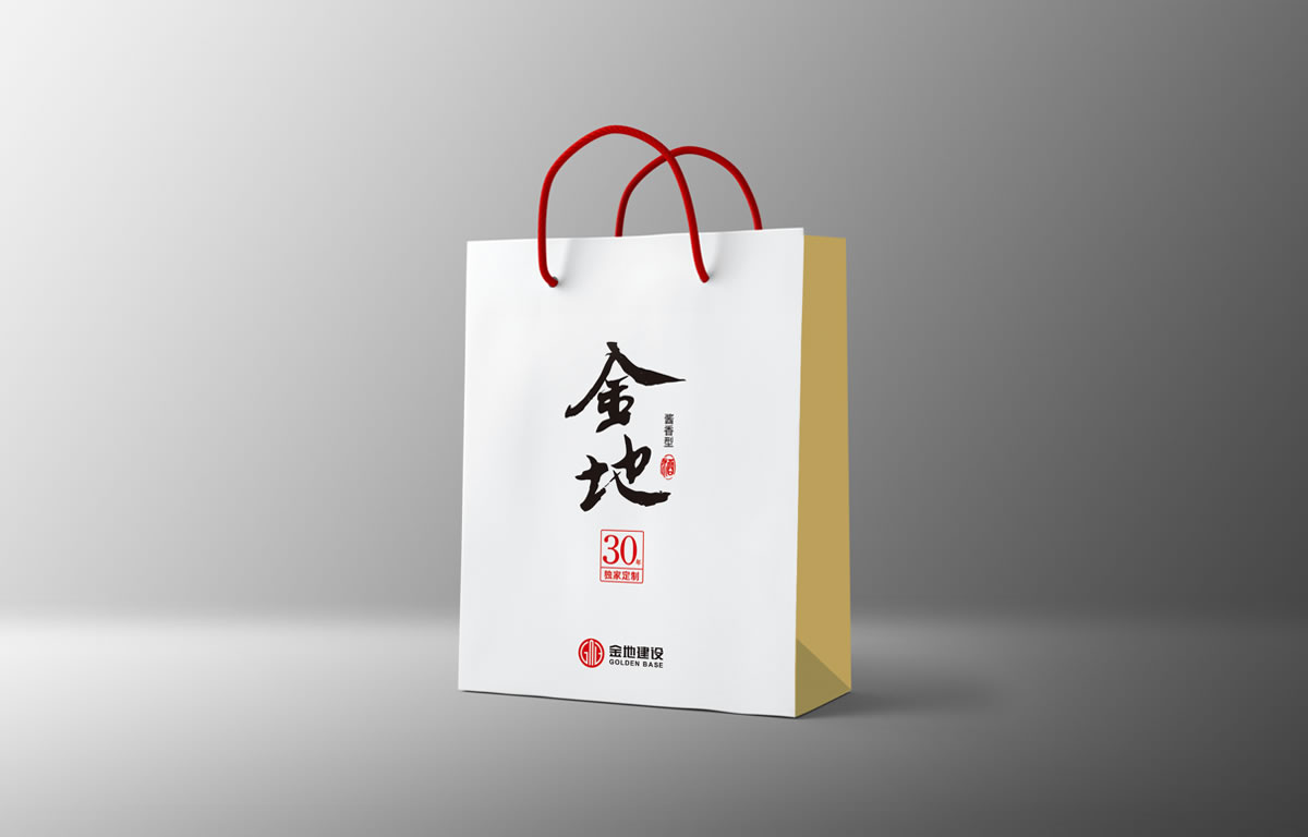 金地白酒包裝設(shè)計(jì),金地白酒瓶貼設(shè)計(jì),金地白酒品牌形象塑造_全力設(shè)計(jì)