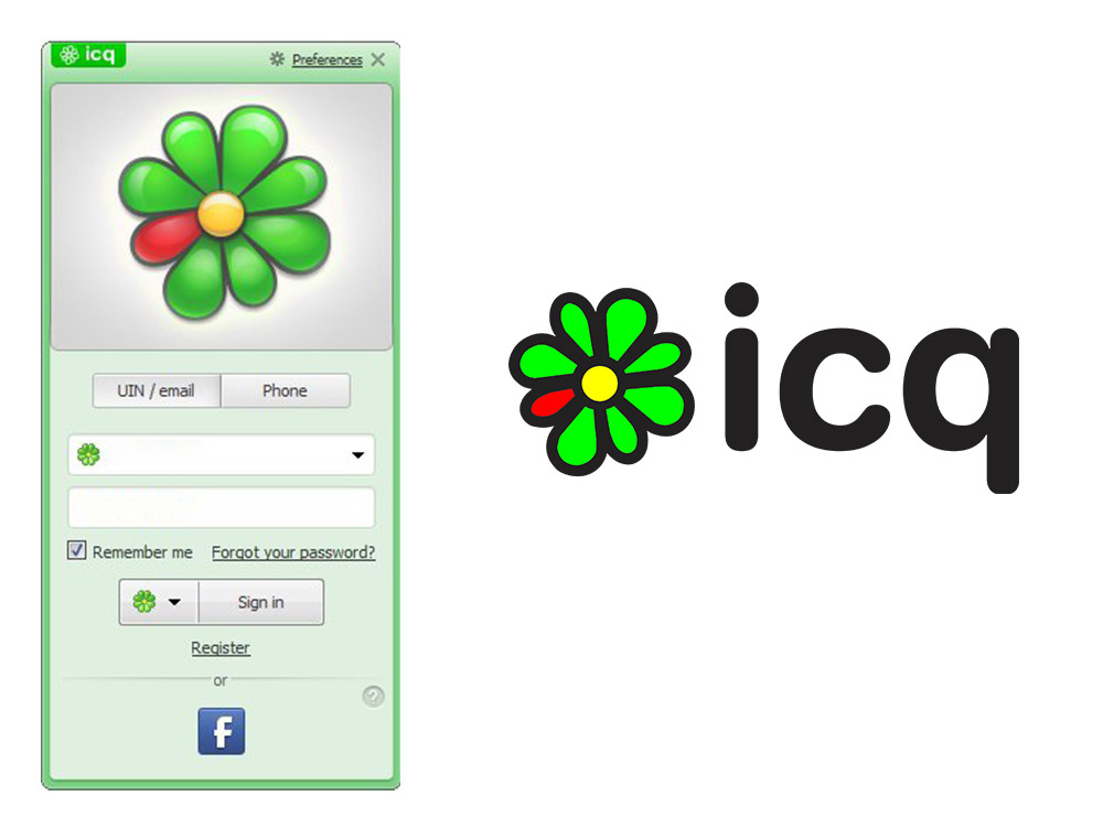 ICQ即時聊天軟件LOGO,ICQ即時聊天軟件標志,ICQ即時聊天軟件品牌形象設計,聊天軟件品牌設計