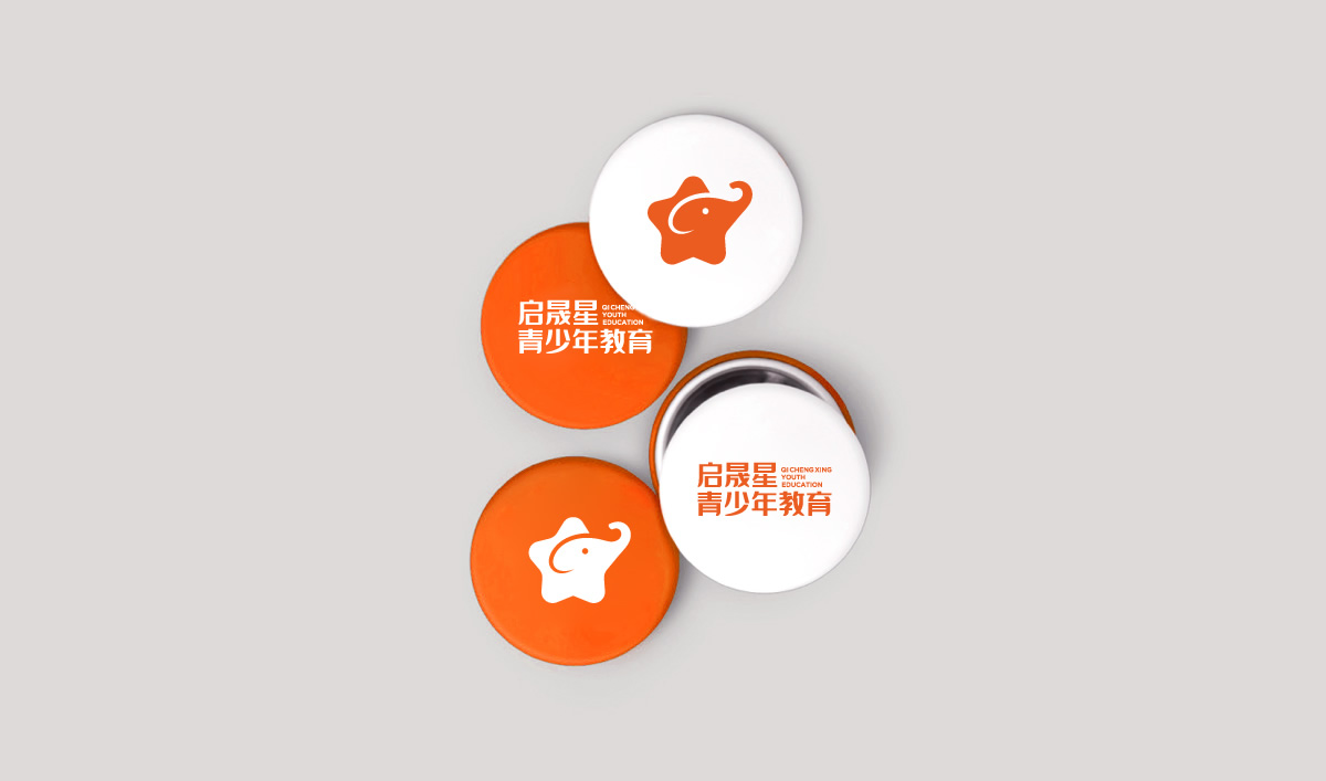 啟晟星青少年教育品牌形象設計,啟晟星青少年教育品牌命名,啟晟星青少年教育標志設計,啟晟星青少年教育LOGO設計,啟晟星青